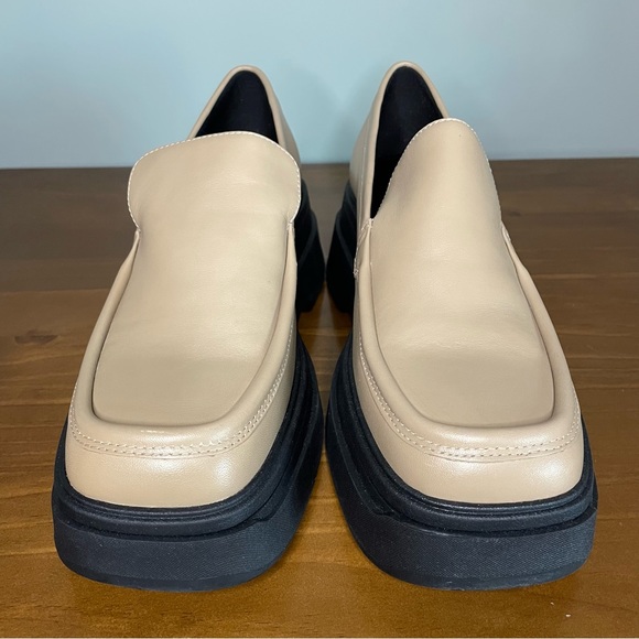 VAGABOND Carla Lark Chunky Platform 90s Y2K Loafers Tan Beige Leather 39 9 NWOB - Picture 11 of 16